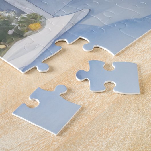 Sneeuwachtig Kersthuis Winter Schilderen Waterverf Legpuzzel (Zijkant)