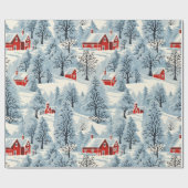 Sneeuwachtig  Landschap Cadeaupapier (Vlak)