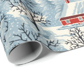 Sneeuwachtig  Landschap Cadeaupapier (Rol Hoek)