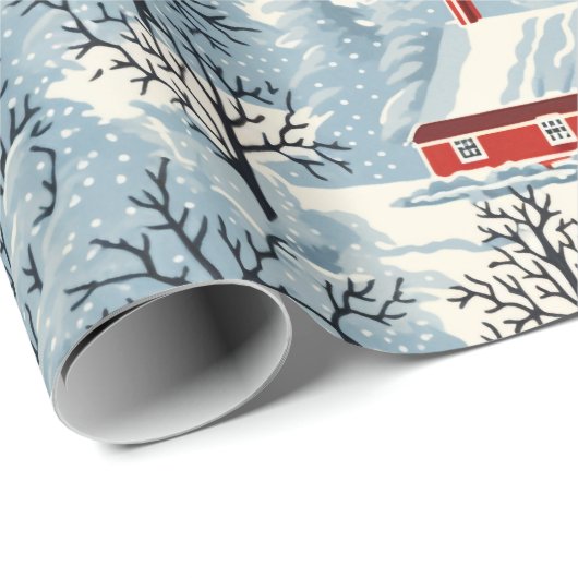 Sneeuwachtig  Landschap Cadeaupapier (Rol Hoek)