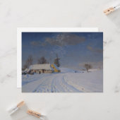 Sneeuwachtig landschap in de winter kaart (Voorkant / Achterkant in situ)