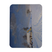 Sneeuwachtig landschap in de winter magneet (Verticaal)