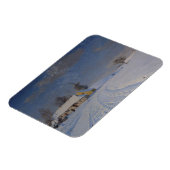 Sneeuwachtig landschap in de winter magneet (Linkerzijde)