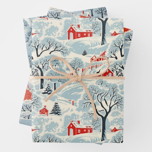 Sneeuwachtig  Landschap Inpakpapier Vel (In situ)