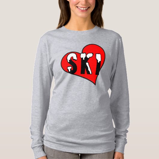 Sneeuwachtig skihart t-shirt (Voorkant)