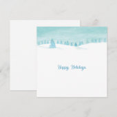 Sneeuwachtig winterlandschap met sparren blij feestdagenkaart (Voorkant / Achterkant)