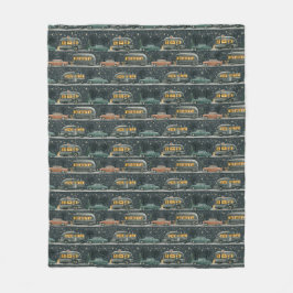 Sneeuwachtige Camper Kerst Roadtrip Fleece Deken