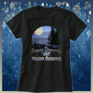 Sneeuwachtige dromen en Moonbeams Retro Sunset T-shirt