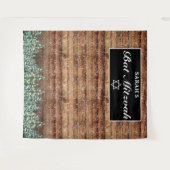 Sneeuwachtige hout- en bos Bar Mitzvah-foto-achter Wandkleed (Voorkant (horizontaal))