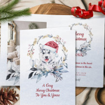 Sneeuwachtige Husky Winter Hondenliefhebber Kerst 
