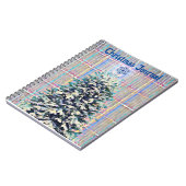 Sneeuwachtige Kerstboom Sneeuwvlok  Stijl Notitieboek (Linkerzijde)