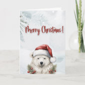 "Sneeuwachtige poolkerst" Feestdagen Kaart (Voorkant)