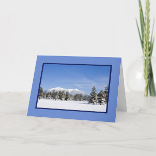 Sneeuwachtige San Francisco Peaks Foto Aangepast Feestdagen Kaart