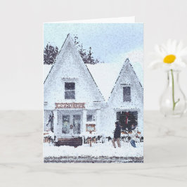 Sneeuwachtige Vermont Vouwbare Wenskaart Kaart