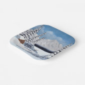 Sneeuwachtige Winder Papieren Bordje (Gebogen)