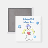 SneeuwAngels zijn altijd bezig Magneet (Voorkant / Achterkant)