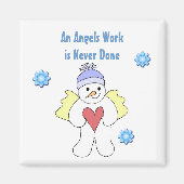 SneeuwAngels zijn altijd bezig Magneet (Voorkant)