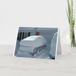 "Sneeuwauto" bovenop de auto. Blizzard 2010 Kaart