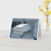 "Sneeuwauto" bovenop de auto. Blizzard 2010 Kaart (Gele Bloem)