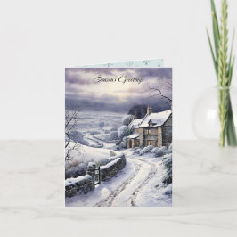 Sneeuwbaan Landschap Kerstmis Kaart