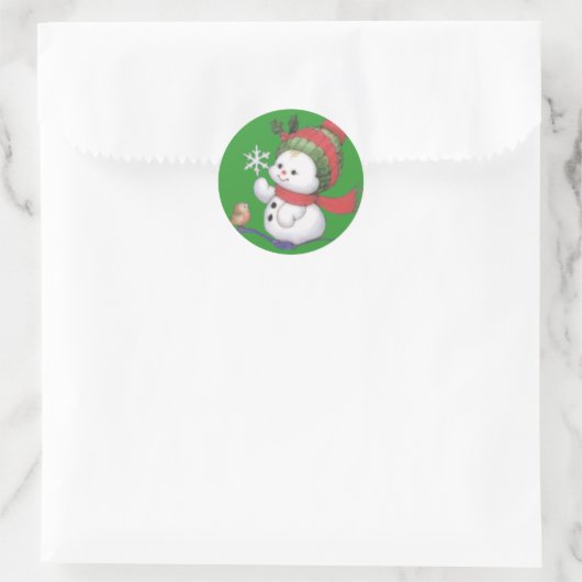 sneeuwbaby ronde sticker (Tas)