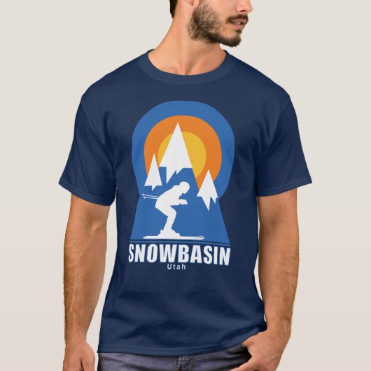 Sneeuwbak Ski Sunset Retro T-shirt (Voorkant)