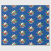 Sneeuwbal en linten cadeaupapier (Vlak)