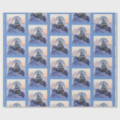 Sneeuwbal Kerstboom winter sneeuwval Cadeaupapier (Vlak)