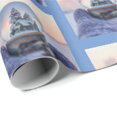 Sneeuwbal Kerstboom winter sneeuwval Cadeaupapier (Rol Hoek)