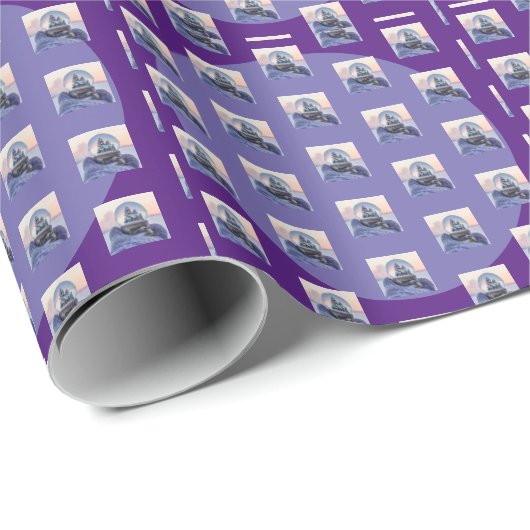 Sneeuwbal Kerstboom winter sneeuwval Cadeaupapier (Rol Hoek)