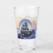 Sneeuwbal Kerstboom winter sneeuwval Glas (Achterkant)