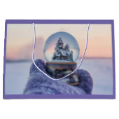 Sneeuwbal Kerstboom winter sneeuwval Groot Cadeauzakje (Voorkant)