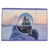 Sneeuwbal Kerstboom winter sneeuwval Groot Cadeauzakje (Achterkant)