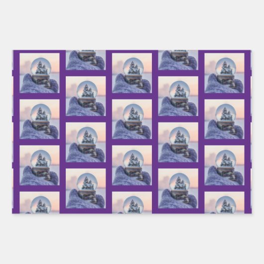 Sneeuwbal Kerstboom winter sneeuwval Inpakpapier Vel (Voorkant)