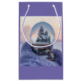 Sneeuwbal Kerstboom winter sneeuwval Klein Cadeauzakje (Achterkant)