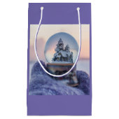 Sneeuwbal Kerstboom winter sneeuwval Klein Cadeauzakje (Voorkant)