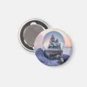 Sneeuwbal Kerstboom winter sneeuwval Magneet (Voorkant / Achterkant)