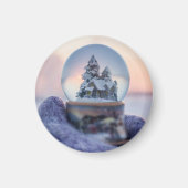 Sneeuwbal Kerstboom winter sneeuwval Magneet (Voorkant)