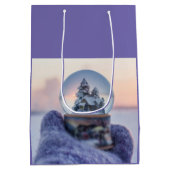 Sneeuwbal Kerstboom winter sneeuwval Medium Cadeauzakje (Achterkant)