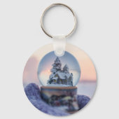 Sneeuwbal Kerstboom winter sneeuwval Sleutelhanger (Voorkant)