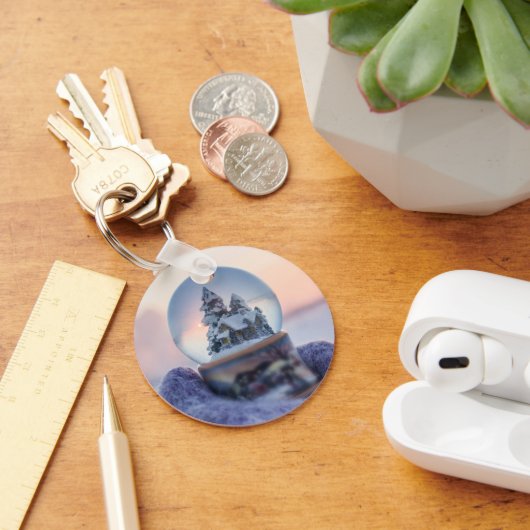 Sneeuwbal Kerstboom winter sneeuwval Sleutelhanger (Bureau)