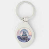 Sneeuwbal Kerstboom winter sneeuwval Sleutelhanger (Voorkant)