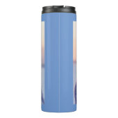 Sneeuwbal Kerstboom winter sneeuwval Thermosbeker (Achterkant)