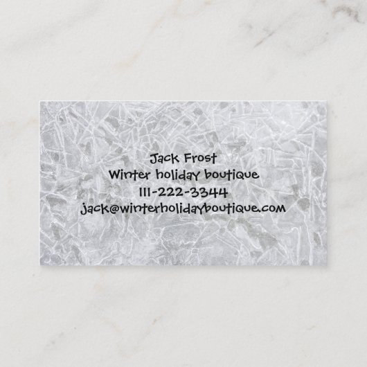 Sneeuwbal Kerstboom winter sneeuwval Visitekaartje (Achterkant)