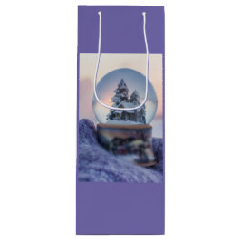 Sneeuwbal Kerstboom winter sneeuwval Wijn Cadeautas