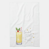 Sneeuwbal Mix Drink Vakantie Kerstrecept Theedoek (Verticaal)