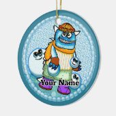 Sneeuwbal Monster Keramisch Ornament (Links)