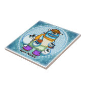 Sneeuwbal Monster Tegeltje (Zijkant)