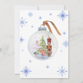 Sneeuwbal Notenkraker Winter Verjaardag Uitnodigin Kaart (Achterkant)