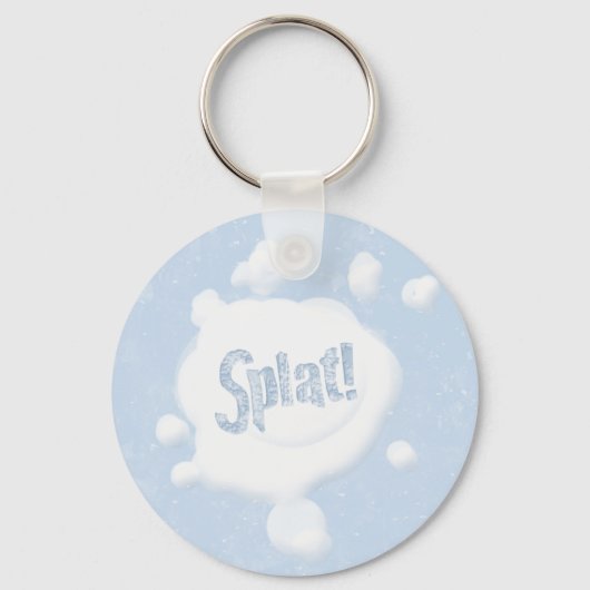 Sneeuwbal Splat! sleutelring Sleutelhanger (Voorkant)